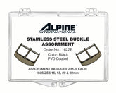 ALPINE Leather Band Black Steel Buckle Assortment 1622B